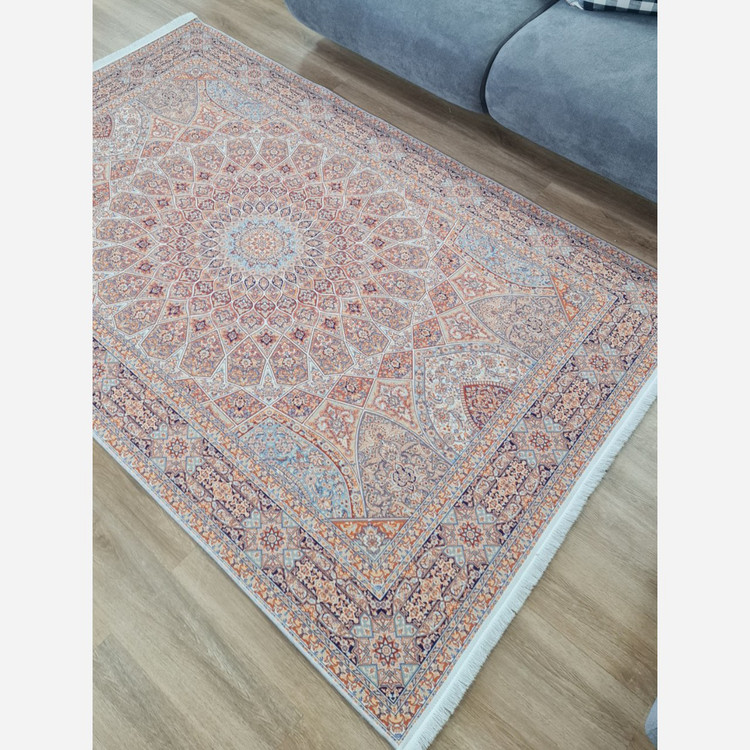 فرشینه مستطیل رویه مخمل هازان ترک کد 109a (پس کرایه)
