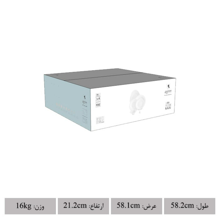 سرویس غذاخوری چینی زرین 6 نفره 35 پارچه الیزابت درجه عالی (ارسال رایگان)