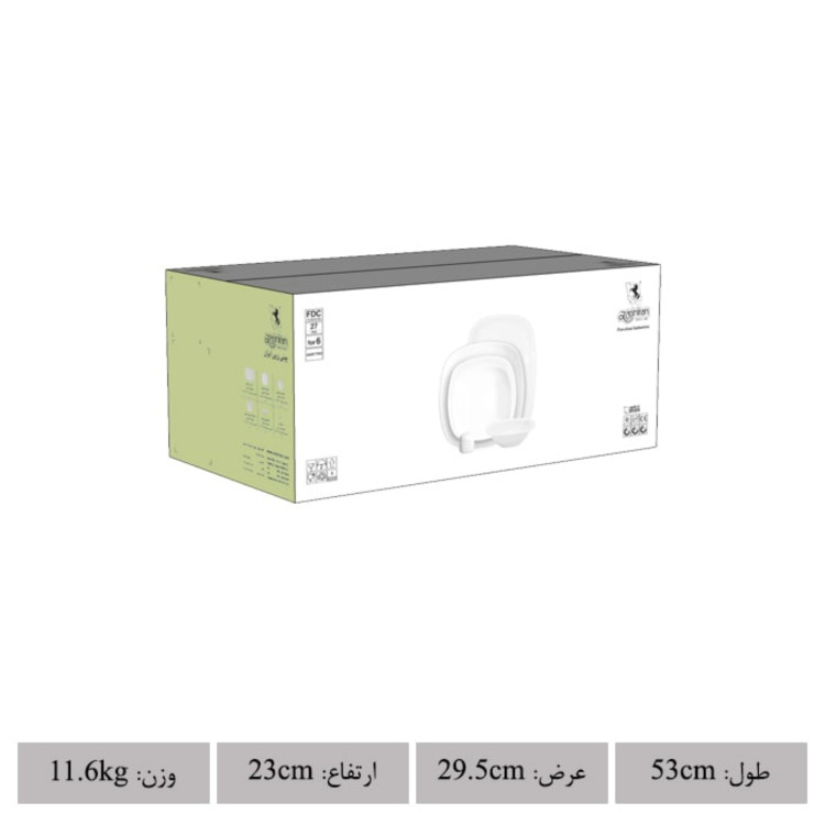 سرویس غذاخوری چینی زرین 6 نفره 27 پارچه ادلین توسی درجه عالی (ارسال رایگان)