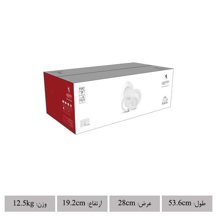 سرویس غذاخوری چینی زرین 6 نفره 28 پارچه سیلوان درجه عالی