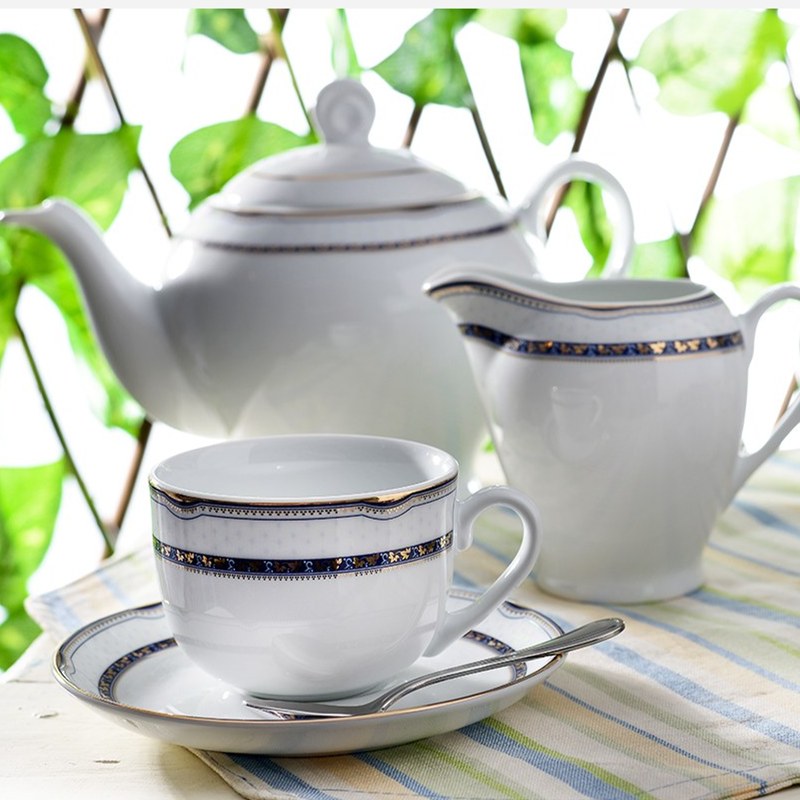 سرویس چینی 12 پارچه چای خوری پرشیا سرمه ای درجه عالی