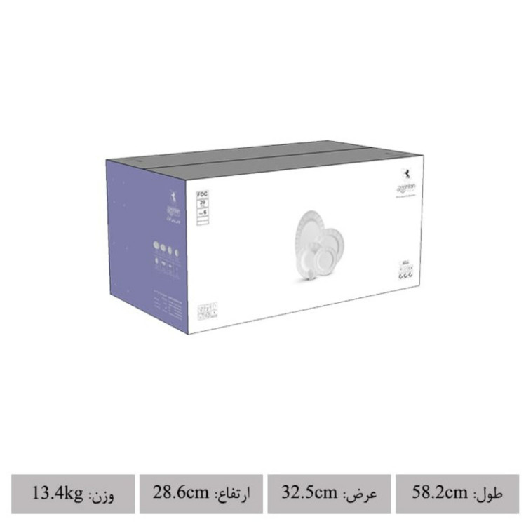سرویس غذاخوری چینی زرین 6 نفره 29 پارچه نارسیس طلایی درجه یک