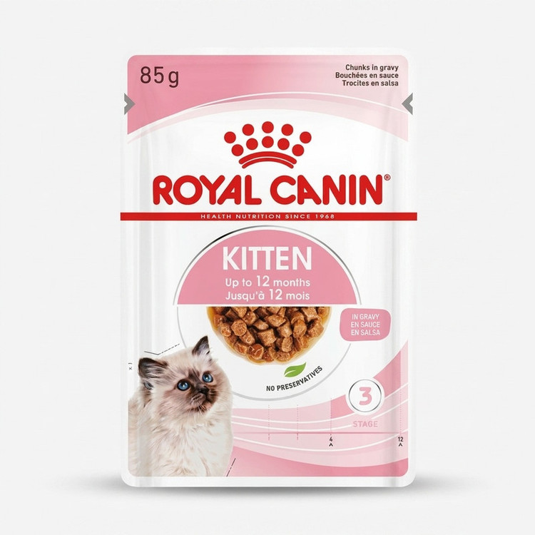 پوچ بچه گربه رویال کنین مدل Kitten in Gravy وزن 85 گرم