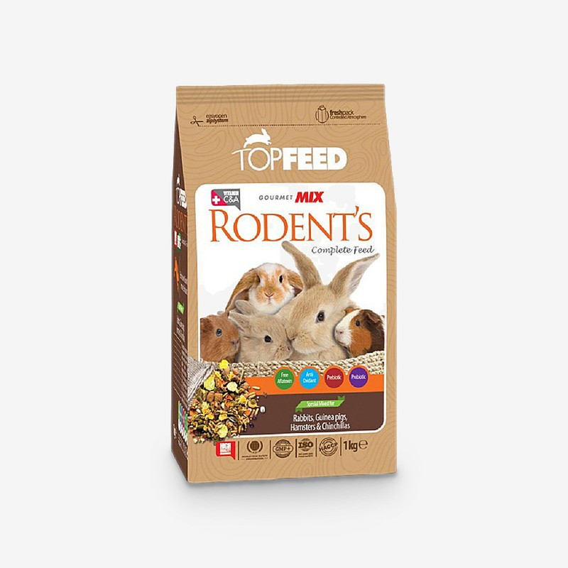 غذای خشک جوندگان تاپ فید مدل Rodent copmlete feed وزن 1 کیلوگرم