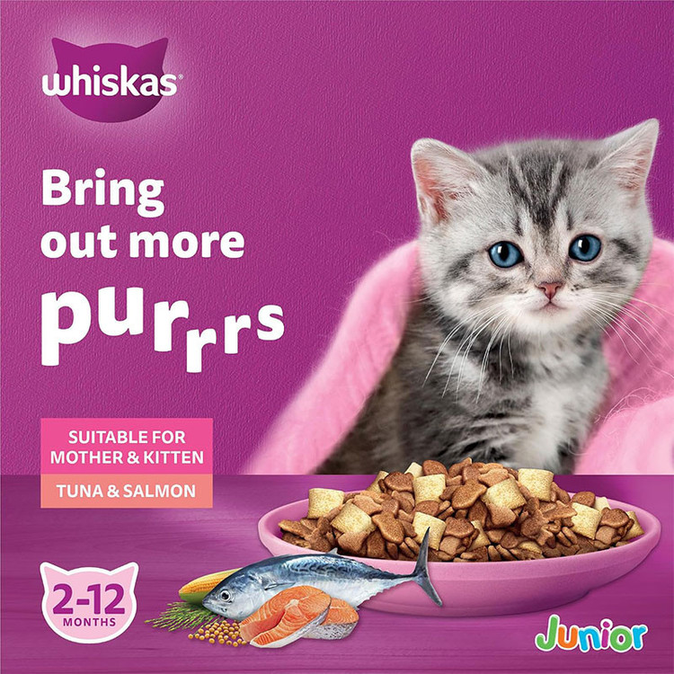غذای خشک مادر و بچهگربه ویسکاس مدل Mother Kitten با طعم تن و سالمون وزن 1.1 کیلوگرم