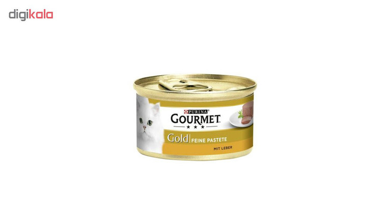 کنسرو غذای گربه گورمت مدل Gold Pate بافت پته با طعم جگر 85 گرم