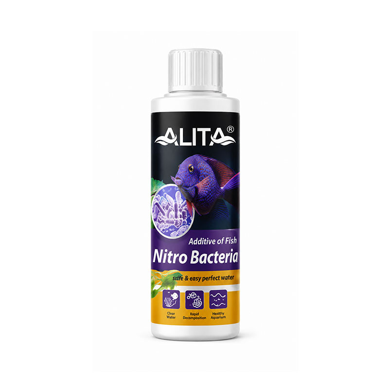 محلول نیترو باکتری آکواریوم آلیتا مدل Alita Nitro Bacteria دارا باکتری زنده حجم 120 میلی‌لیتر
