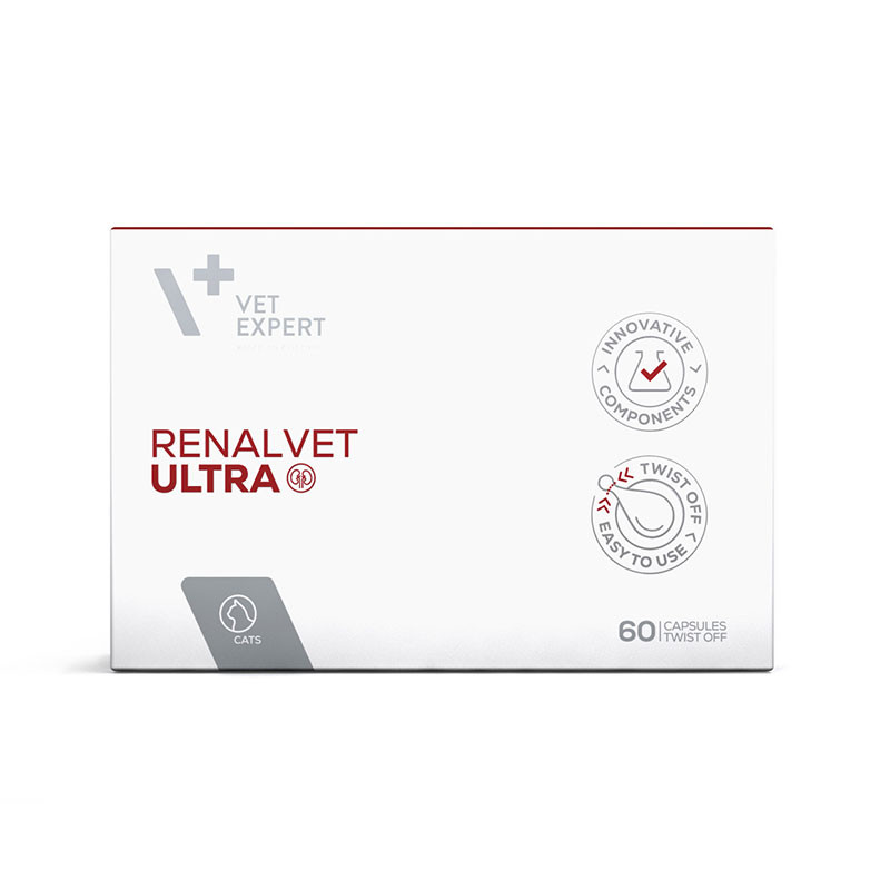 مکمل تخصصی کلیه گربه وت اکسپرت مدل Renalvet Ultra بسته 60 عددی