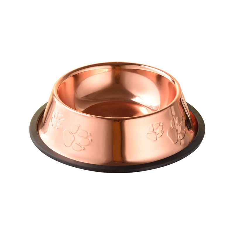 ظرف آب و غذای سگ و گربه مدل Stainless Steel Dog Cat Bowl سایز متوسط