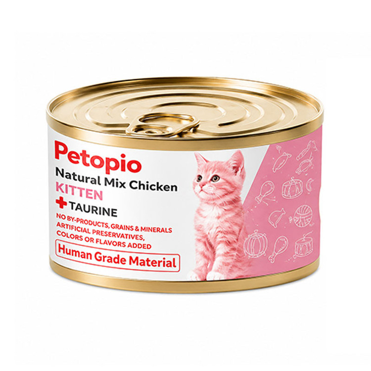 کنسرو بچه گربه پتوپیا مدل Natural Mix Kitten طعم میکس وزن ۱۱۰ گرم