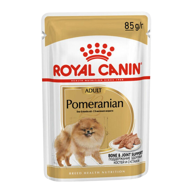 پوچ سگ بالغ رویال کنین مدل Pomeranian وزن 85 گرم