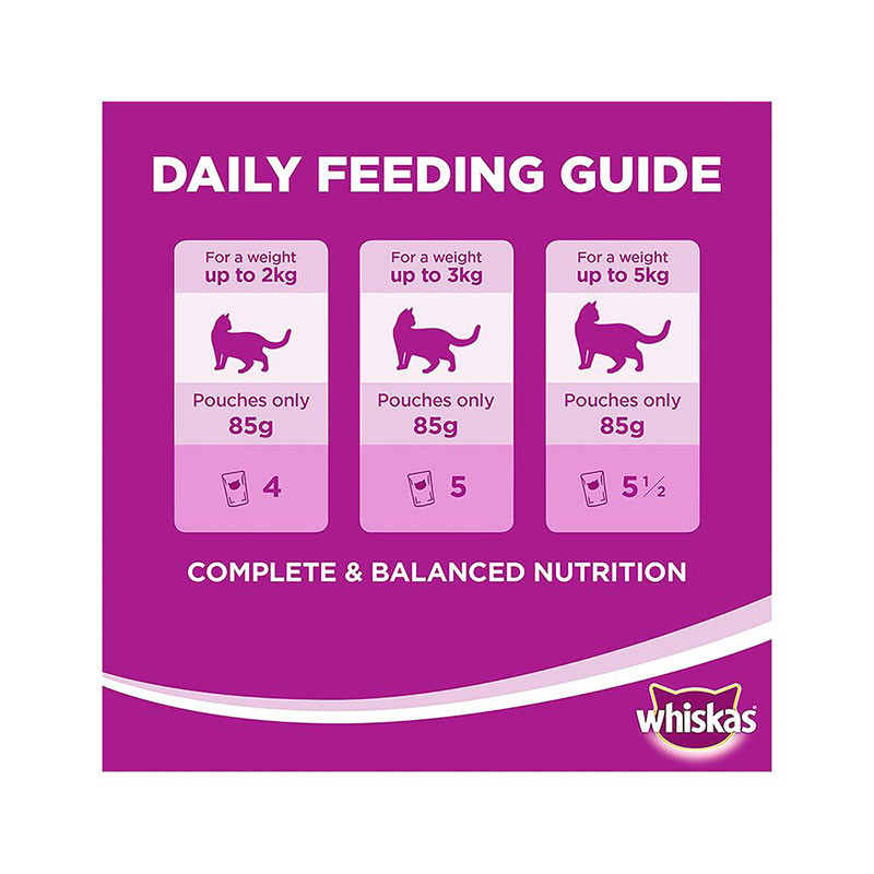 پوچ گربه ویسکاس مدل Purrfectly Chicken Entree طعم مرغ وزن 2040 گرم بسته 24 عددی