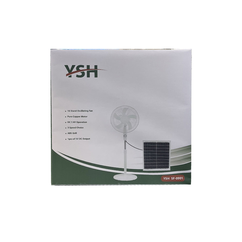 پنکه پایه دار 15 وات وای اس اچ مدل شارژی خورشیدی YSH-SF-0901