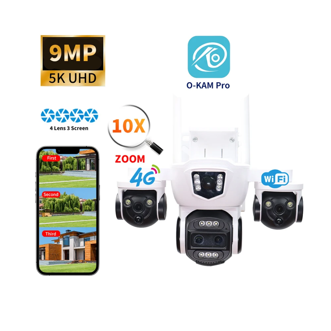 دوربین مداربسته نت ملی پنل خورشیدیOKAM PRO مدلSF4-ZRS 4GT10 OPTIC ZOOM15MPM