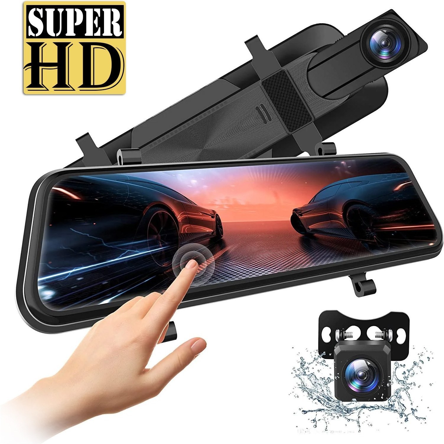دوربین ثبت وقایع آیینه ای تمام صفحه دو لنز با کیفیت 1080
