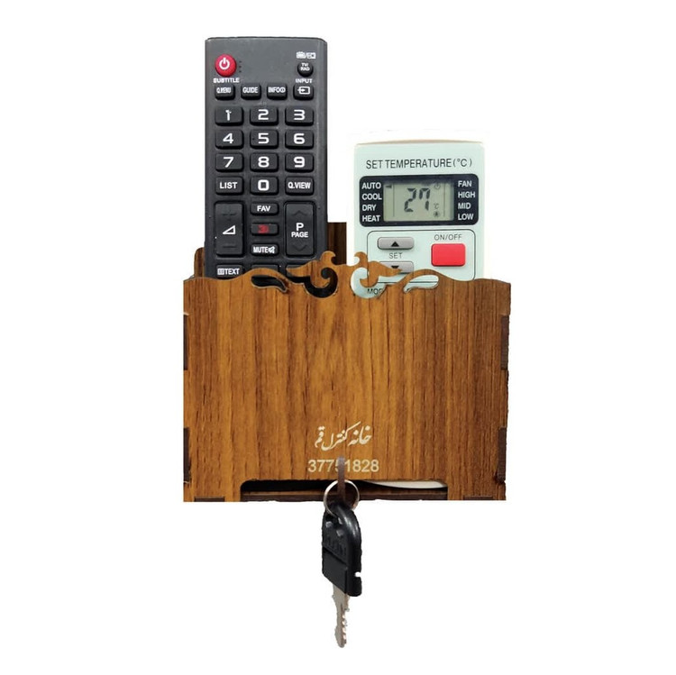 پایه نگهدارنده دیواری ریموت کنترل دوتایی، جا کنترلی (مناسب انواع کنترل ها)