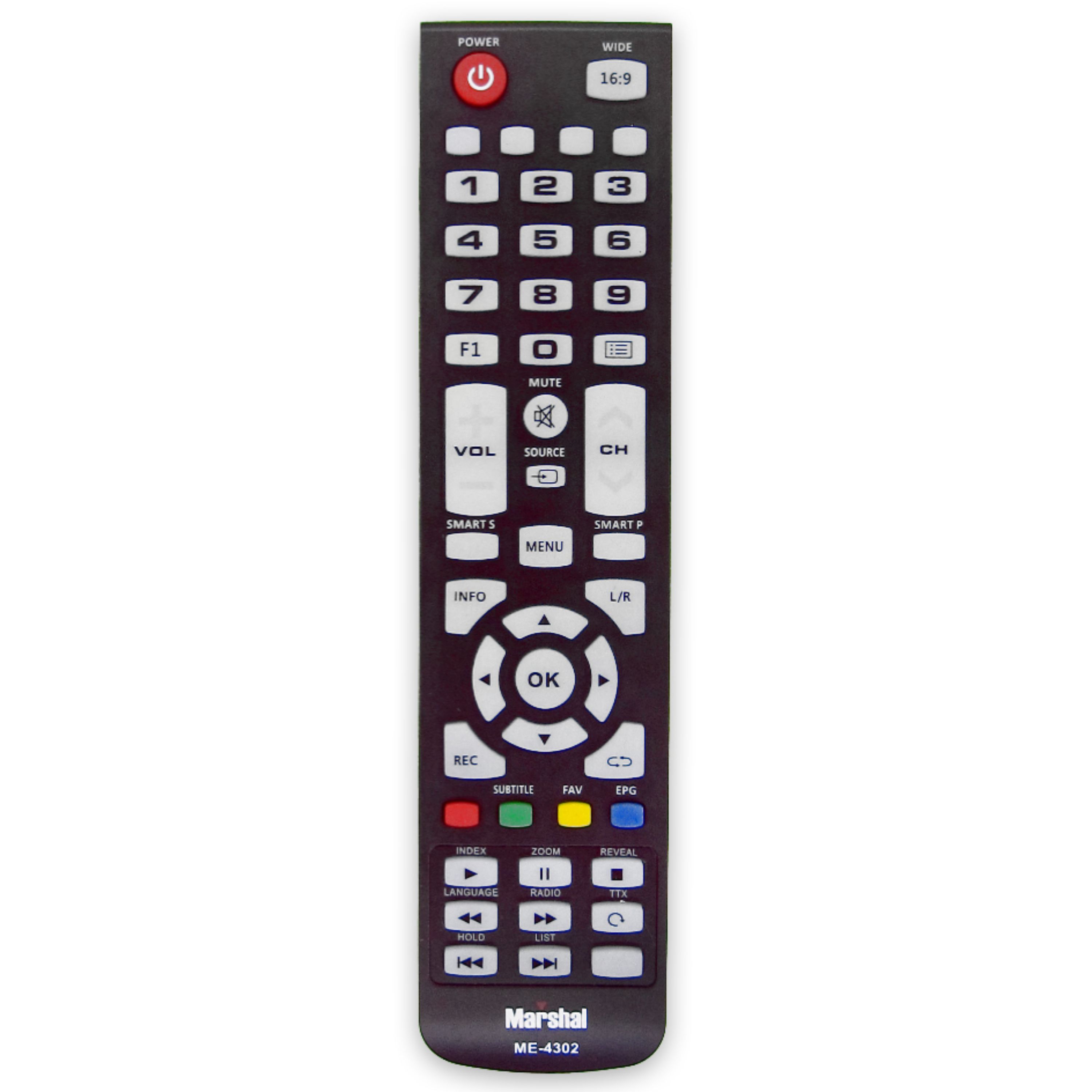 کنترل تلویزیون ال ای دی مارشال MARSHAL LED مدل ME-4302